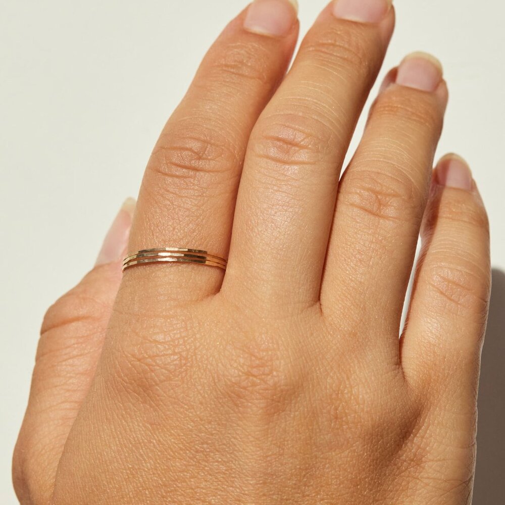 Catbird Jewelry The Threadbare Stack Set - 3 rings